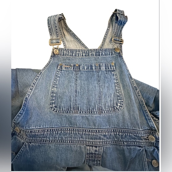 90s Vintage Gap Womens Bib Overalls Denim Baggy Carpenter Painter Size Large - Picture 6 of 10